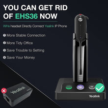 Load image into Gallery viewer, Yealink WH63 Wireless Headset with Microphone for Computer PC Laptop Teams Certified Headset Office IP VoIP Phones Noise Canceling Mic Single Ear Headset with Charge Stand