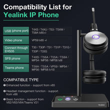 Load image into Gallery viewer, Yealink WH62 Wireless Headset with Microphone Teams Certified for PC Computer Laptop Mac(WH62-DUAL,for Microsoft Optimized)