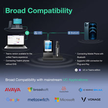 Load image into Gallery viewer, Yealink WH67 Wireless-Headset Bluetooth Headset with Microphone DECT Headset for Computer Laptop PC Office VoIP Phone Teams Certified(for Microsoft Optimized)