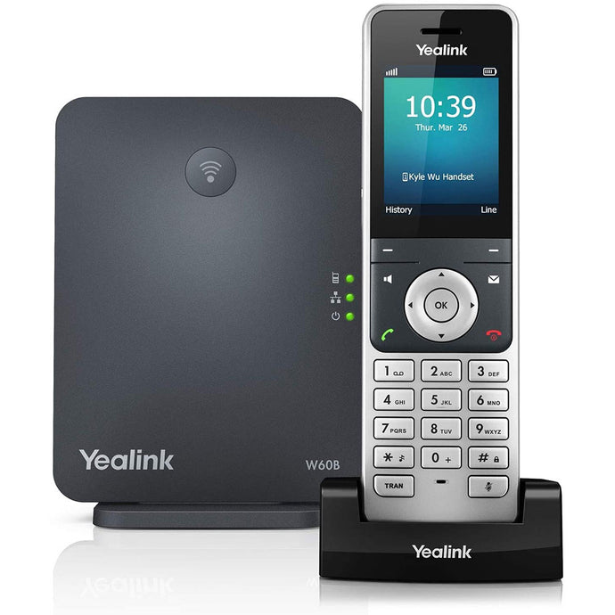 Yealink W60P Cordless DECT IP Phone and Base Station,Power Adapter Included