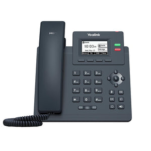 Yealink T31P IP Phone, 2 VoIP Accounts. 2.3-Inch Graphical Display. Dual-Port 10/100 Ethernet, 802.3af PoE, Power Adapter Not Included (SIP-T31P)