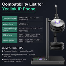 Load image into Gallery viewer, Yealink WH62 Wireless Headset with Microphone Teams Certified for PC Computer Laptop Mac(WH62-DUAL,for Microsoft Optimized)
