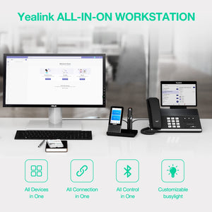 Yealink WH67 Wireless-Headset Bluetooth Headset with Microphone DECT Headset for Computer Laptop PC Office VoIP Phone Teams Certified(for Microsoft Optimized)